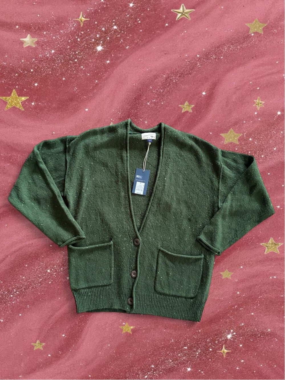 Green Cardigan Sweater
